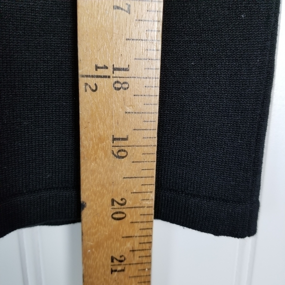 Carlisle Silk Sleeveless Sweater Top Womens Large Black Braided Neckline Stretch - Picture 6 of 7